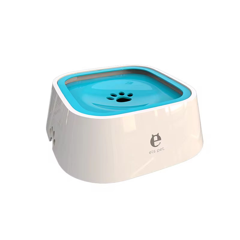 Floating Non-Spill Dog and Cat Water Bowl Dispenser with Anti-Overflow Design