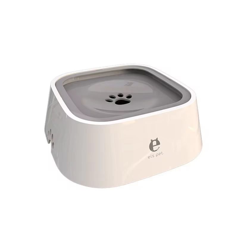 Floating Non-Spill Dog and Cat Water Bowl Dispenser with Anti-Overflow Design