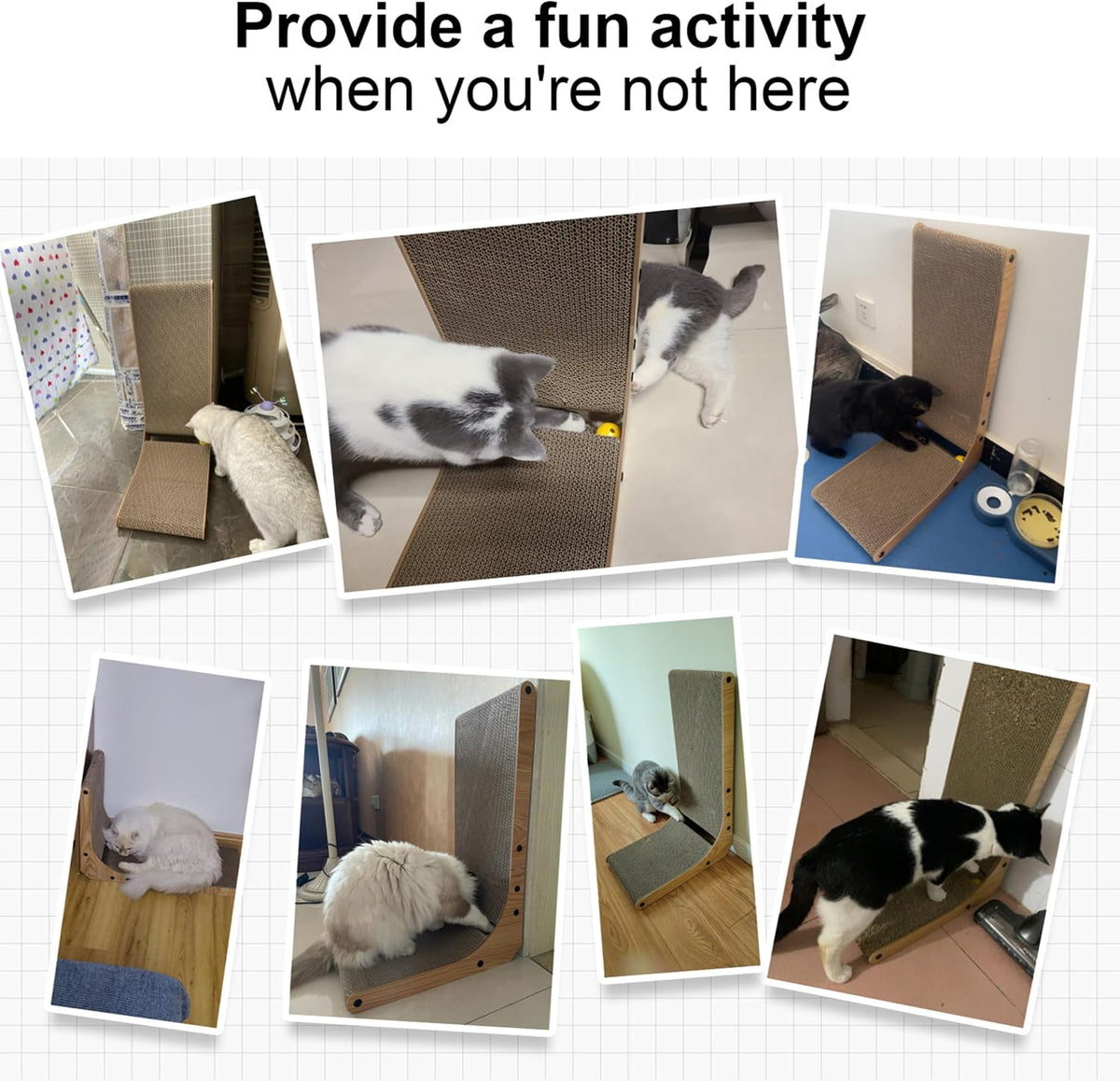 L-Shaped Cat Scratching Pad, 26.8 Inches - Ideal for Indoor Cats