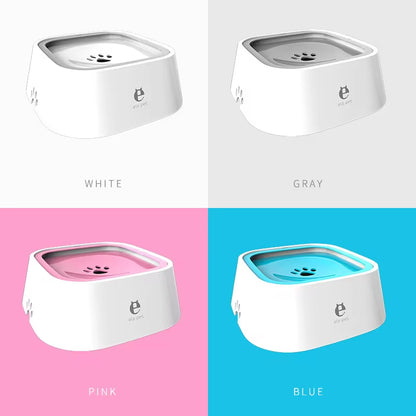 Floating Non-Spill Dog and Cat Water Bowl Dispenser with Anti-Overflow Design
