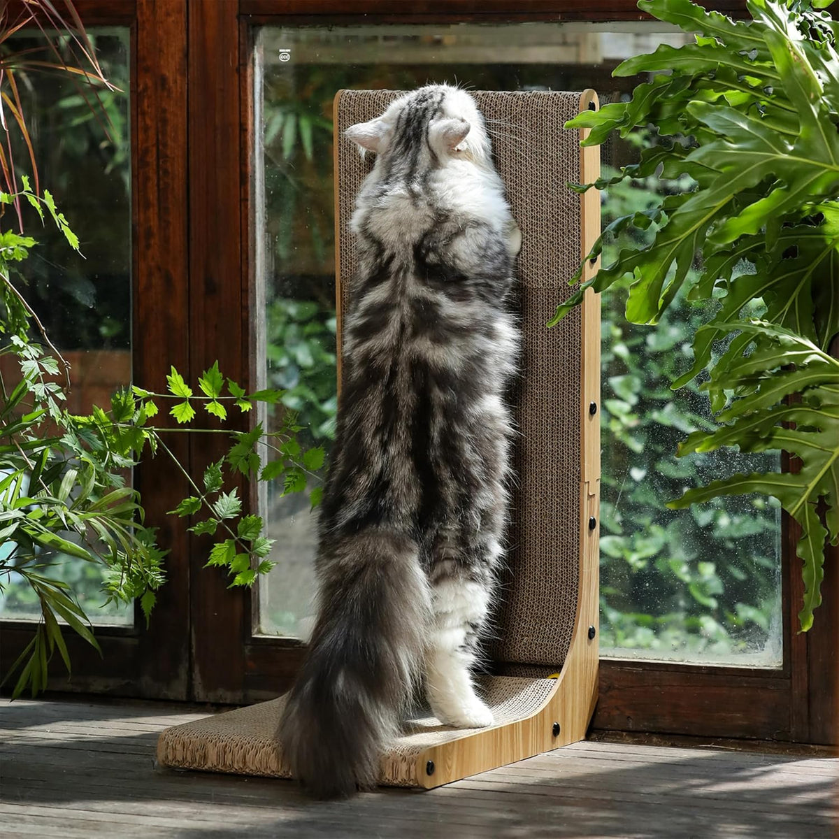 L-Shaped Cat Scratching Pad, 26.8 Inches - Ideal for Indoor Cats