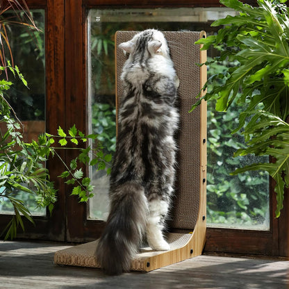 L-Shaped Cat Scratching Pad, 26.8 Inches - Ideal for Indoor Cats