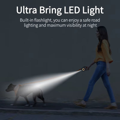 5M Retractable Dog Leash with LED Light - Fashionable and Flexible Walking Lead for Dogs and Puppies
