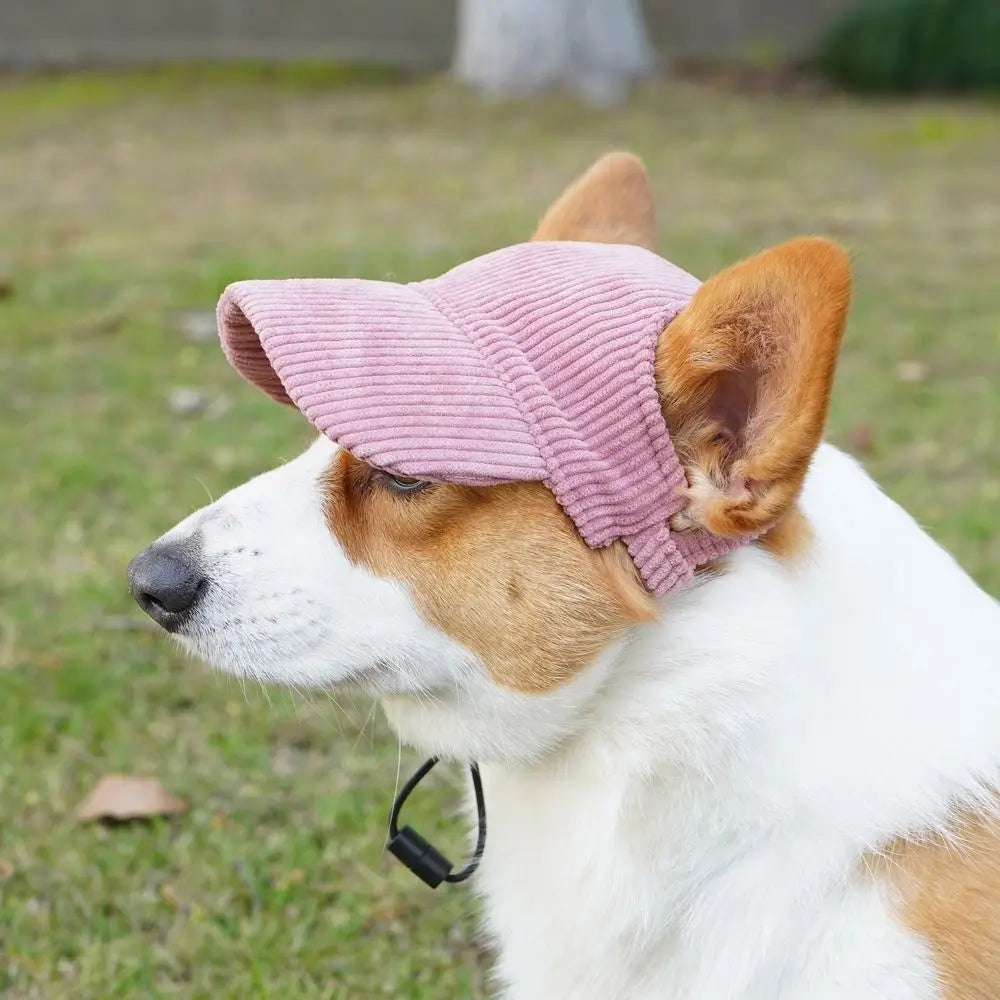 Adjustable Dog Baseball Cap - Breathable Soft Parent-Child Hat with Ear Holes for Sun Protection and Hiking
