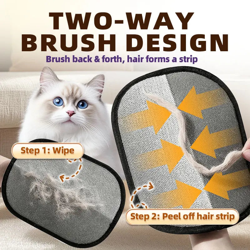Cassiel-Pet Professional Pet Hair Removal Grooming Gloves for Cats and Dogs, Electrostatic Cleaner for Furniture, Carpets, and Car Seats, Reusable Design