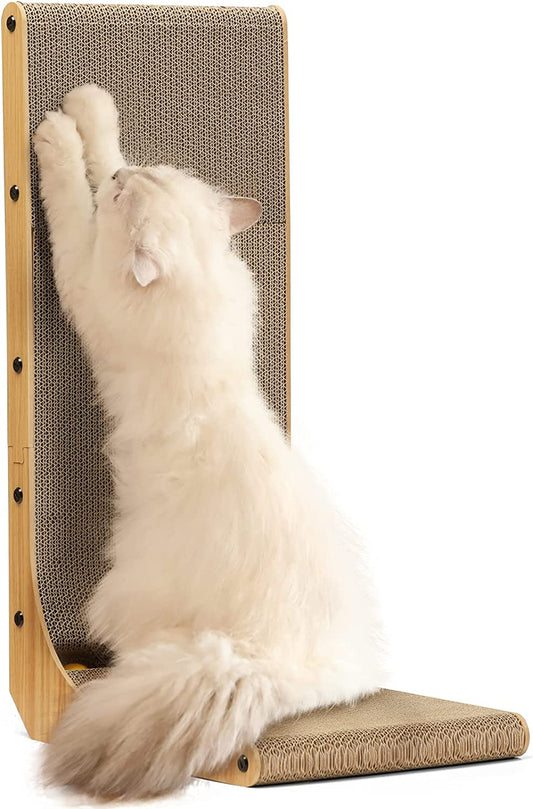 L-Shaped Cat Scratching Pad, 26.8 Inches - Ideal for Indoor Cats