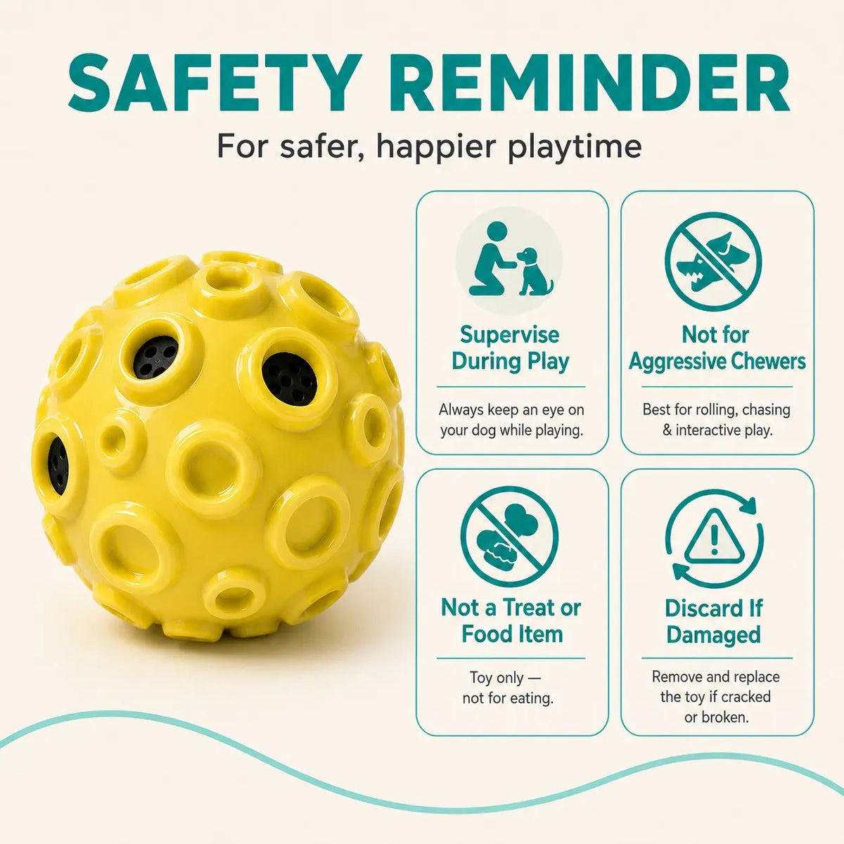 Interactive Floating Dog Ball - 4.72-Inch TPR Toy for Medium and Large Dogs, Ideal for Outdoor Fetch, Water Play, and Exercise