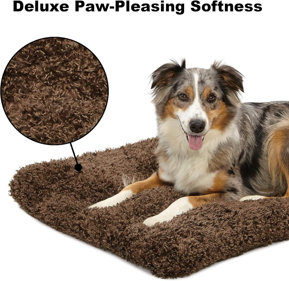 Deluxe Coco Chic Pet Bed - Ultra-Soft, Overstuffed, and Machine Washable for 24-Inch Crates